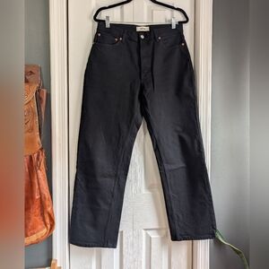 Buck Mason Black Straight Leg Women Jeans Sz 30